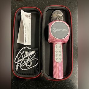 Pink bling karaoke microphone